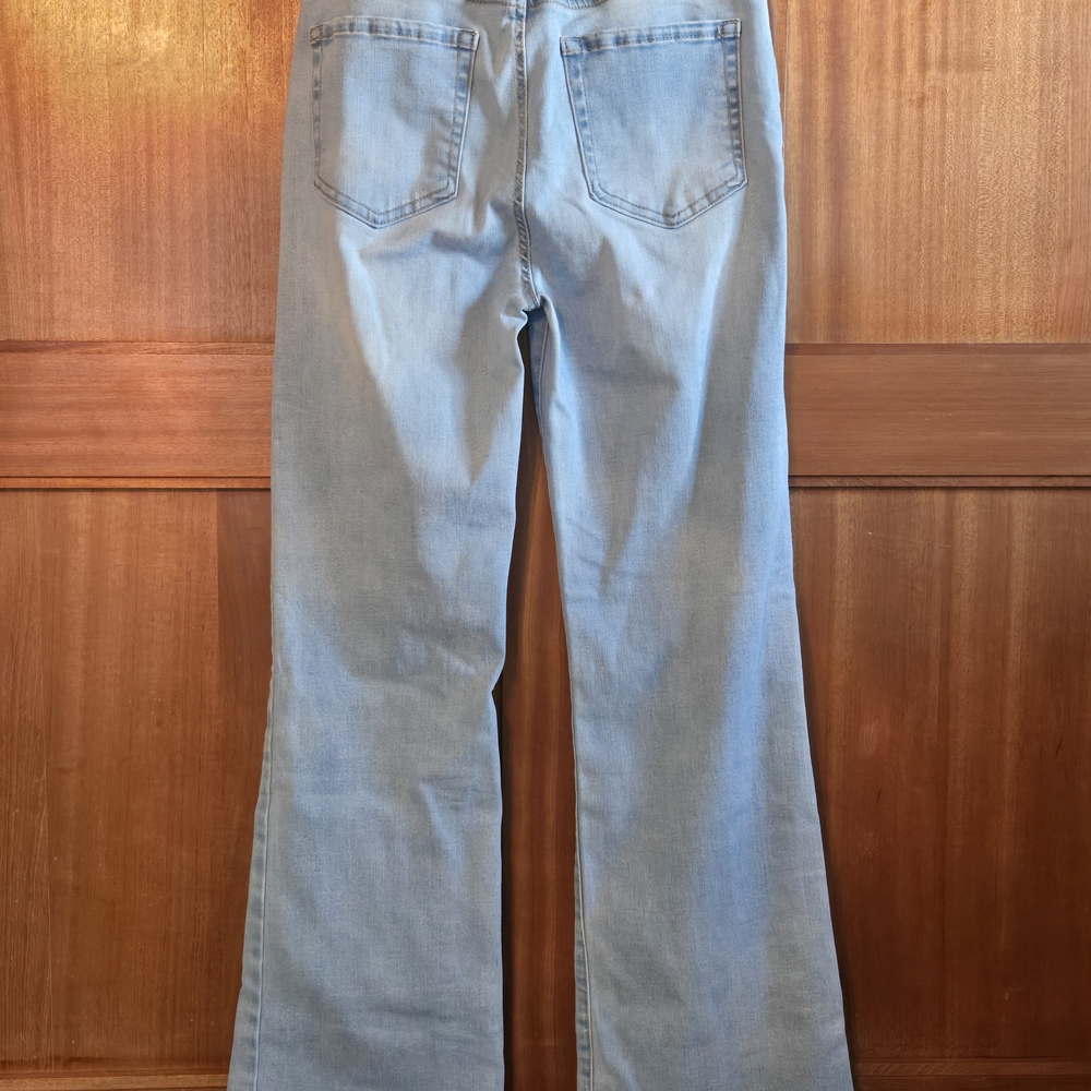 Wax Jean Light Blue Flare Women's Jeans - Picture 2 of 4